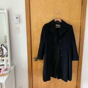 MaxMara black angora wool coat (pre-owned)